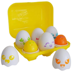 Tomy Toomies Hide N Squeak Eggs Shape Sorter Toy for Babies 6 Months+, 6 Colourful Eggs