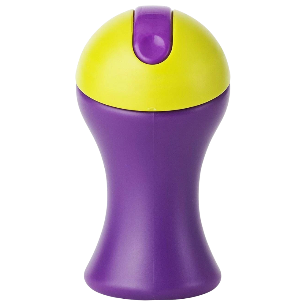 Boon Swig Baby Toddler Sippy Cup 295ml Spill Resistant Flip Top Green Purple