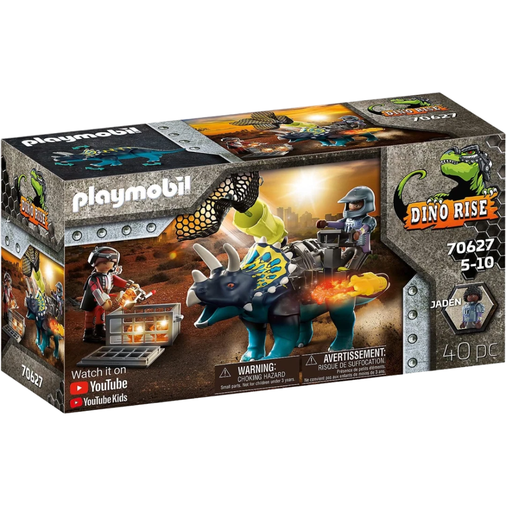 Playmobil Dino Rise 70627 Triceratops Battle Legendary Stones 40pc Action Set 5+