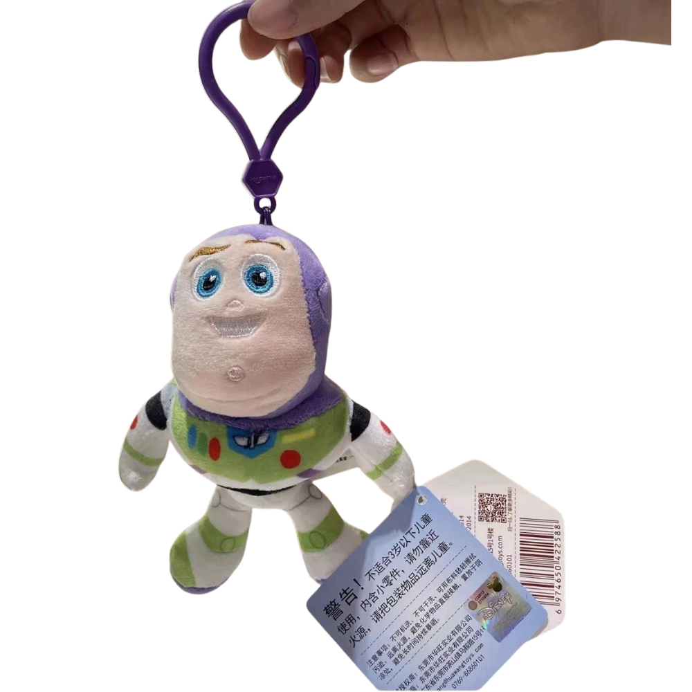 Disney Toy Story Buzz Lightyear Plush Keychain Keyring 13cm Cute Kids Collectible Bag Gift