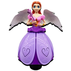 Disney Princess Flutter Spin Dancing Light Doll Toy Music Lights Bump & Go