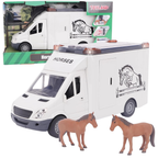 Toyland 27cm Horse Transporter Toy with 2 Horses Lights Sounds Friction Powered Farm Vehicle 3+ Years