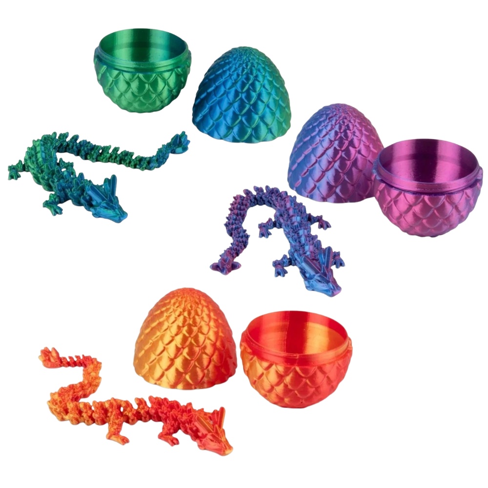 3D Printed Dragon Egg Articulated Dragon Toy Fidget Sensory Collectible
