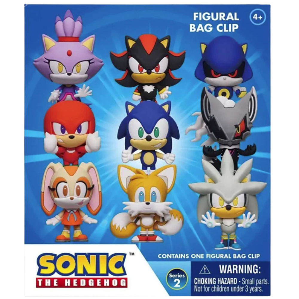 Sonic the Hedgehog Series 2 3d Figural Keyring Mystery Bag Clip Collectible Toy for Fans