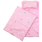 Baby Doll Bedding Set 3pcs Pink Quilt Pillow Mattress for Dolls Up to 20 Inch Pram Cot Toy
