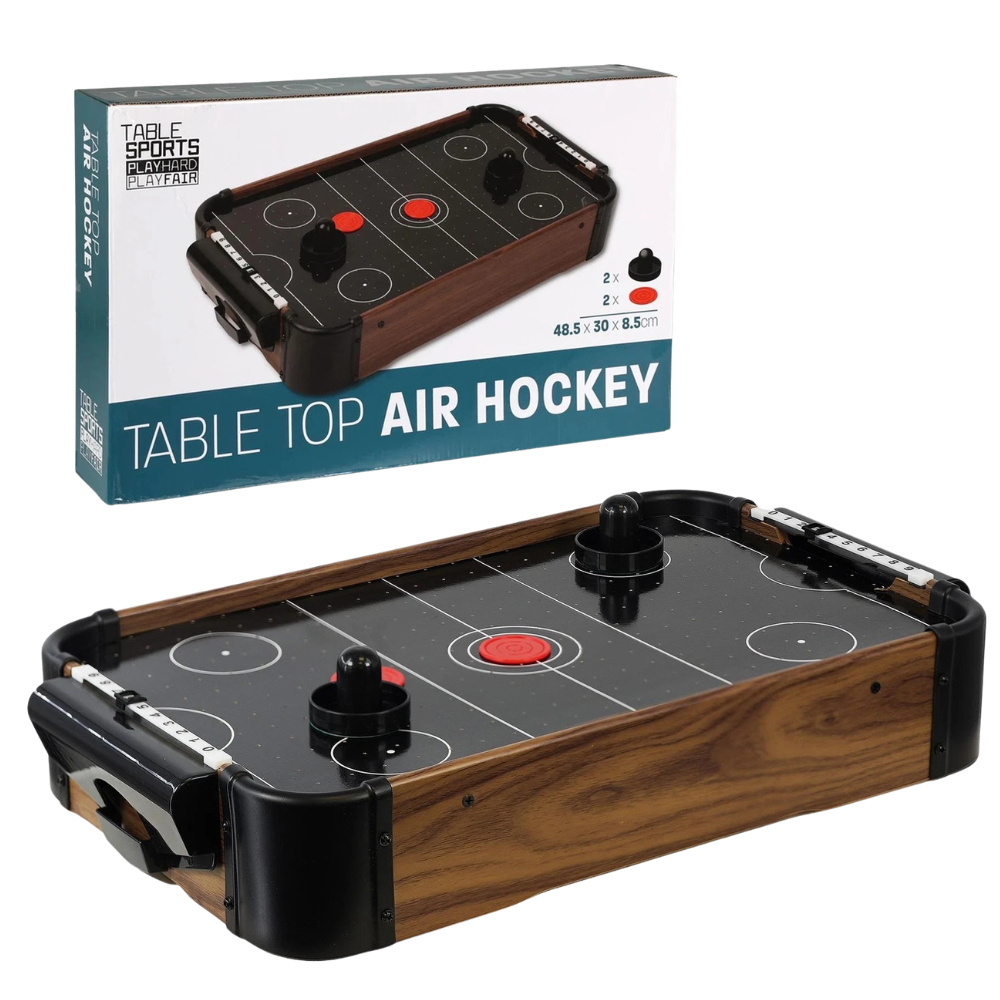 Mini Air Hockey Tabletop Game with Fans 2 Pucks 2 Pushers Kids Adults Arcade Sports Game