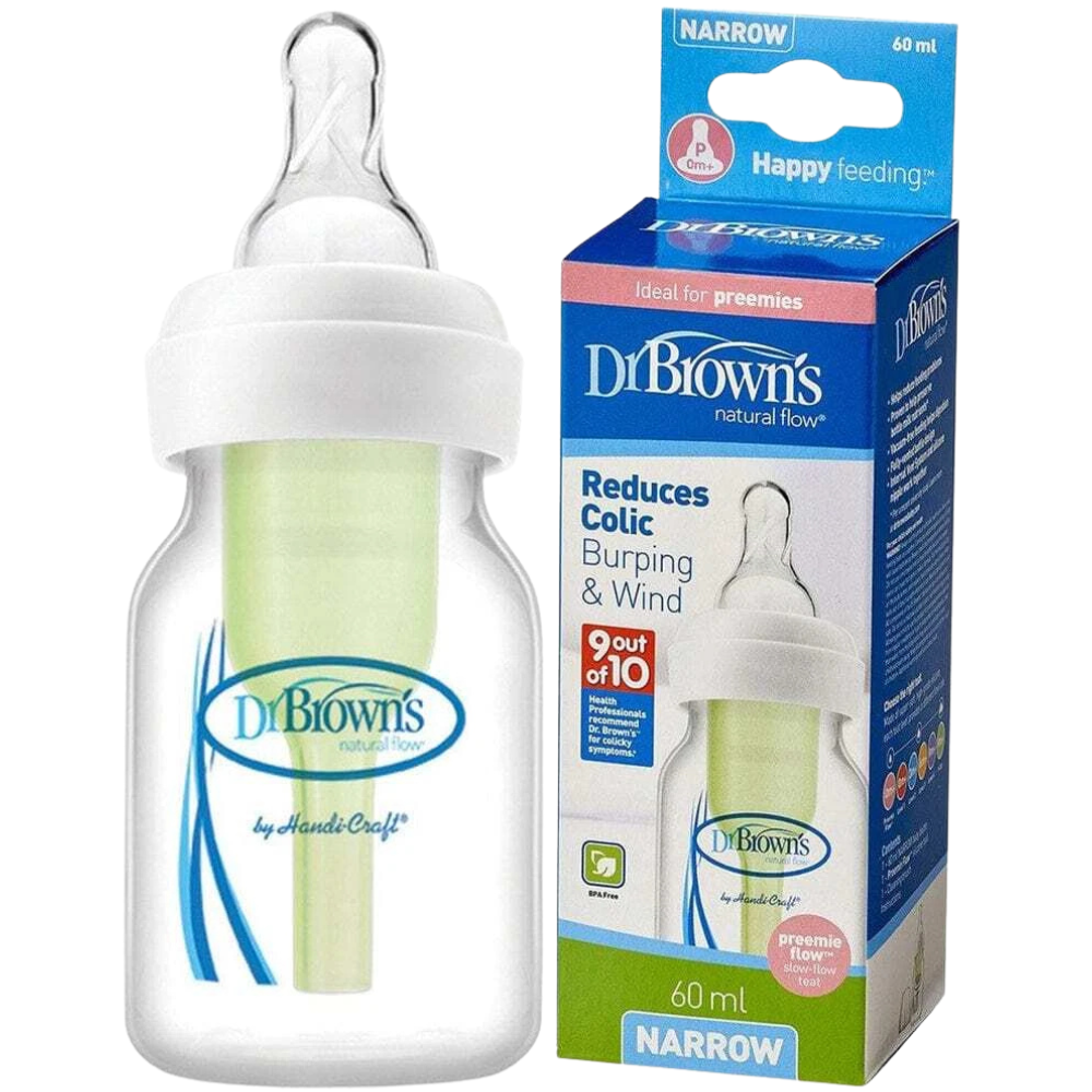 Dr. Brown's Options+ 60ml Preemie Baby Bottle Standard Neck Feeding Bottle New Uk