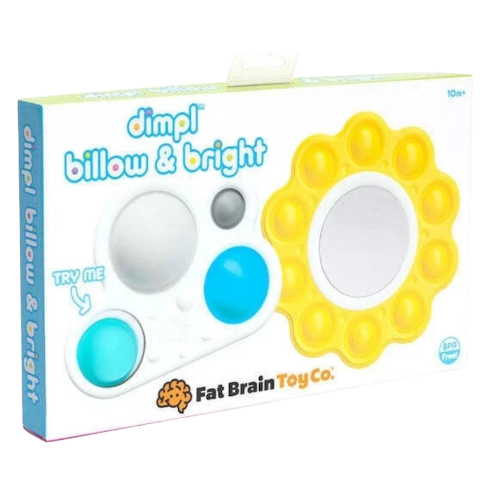 Fat Brain Toys Dimpl Billow & Bright Sensory Cloud & Sun Baby Toy Gift Set