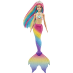Barbie Dreamtopia Rainbow Magic Mermaid Doll with Rainbow Hair Colour Change Bath Toy Kids