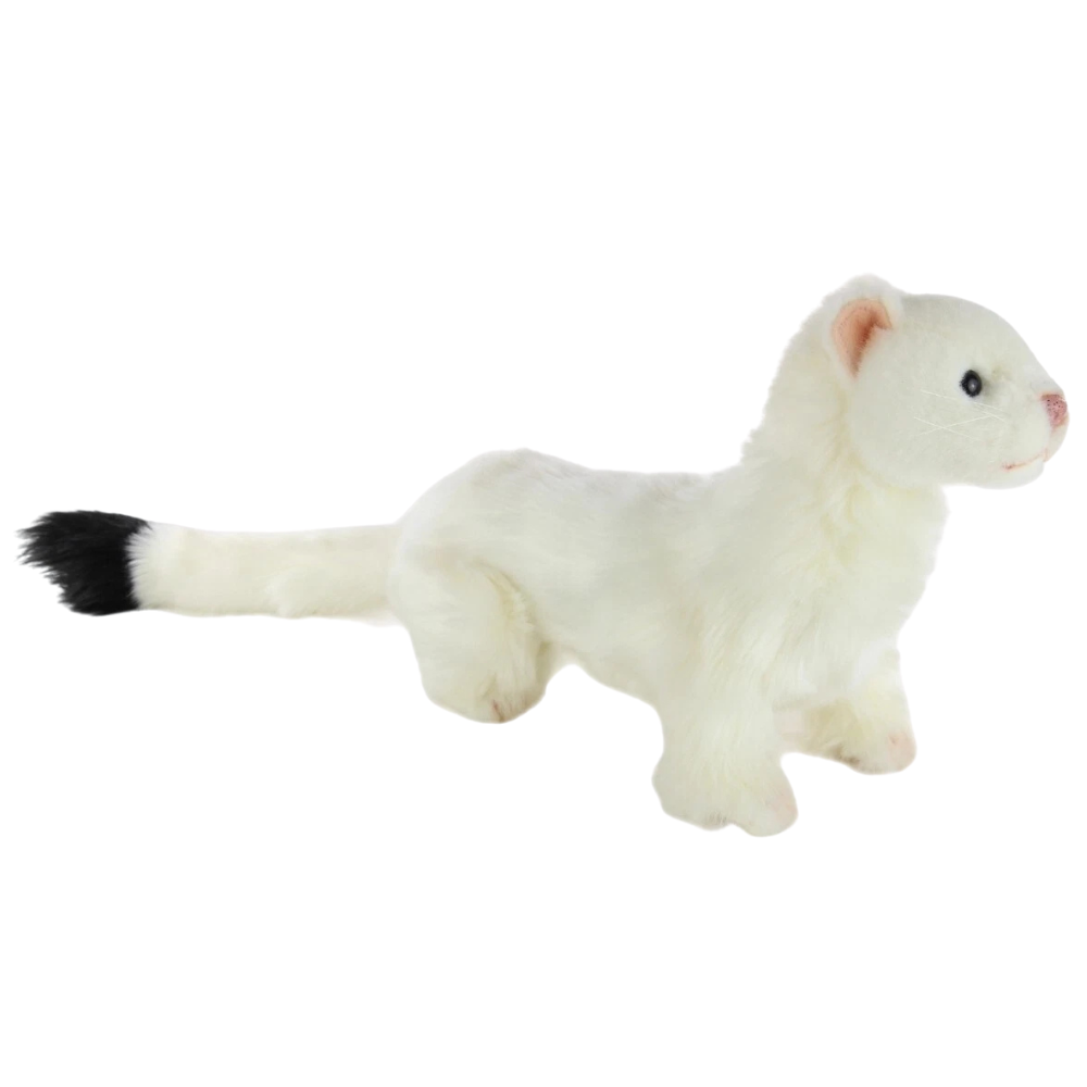 Hansa Ferret Plush Soft Toy White Stoat Ermine Animal Teddy Gift 7321 Uk Wildlife Lovers Gift