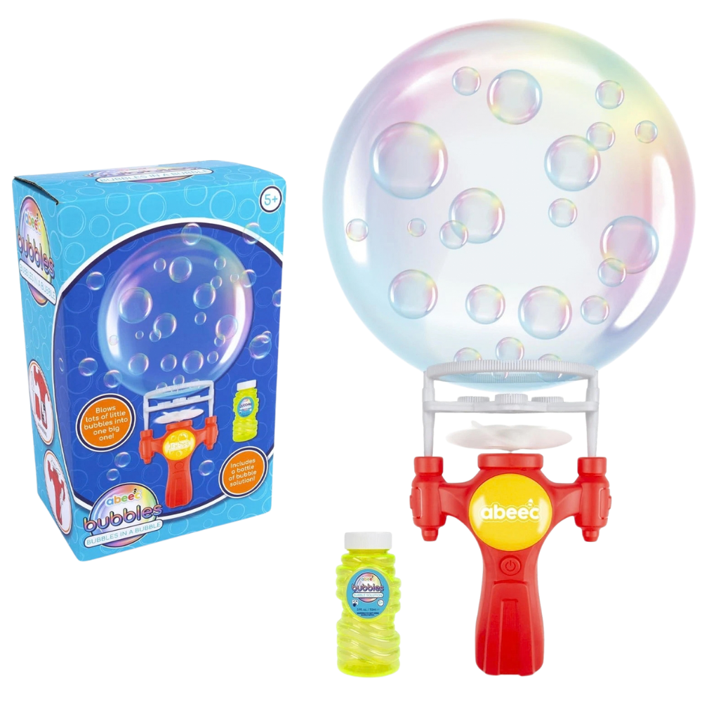 Bubbles in a Bubble Gun Bubble Blower Outdoor Sensory Toy for Kids