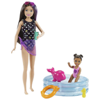 Barbie Skipper Babysitters Inc Dolls Paddling Pool Set Water Play Kids Toy New