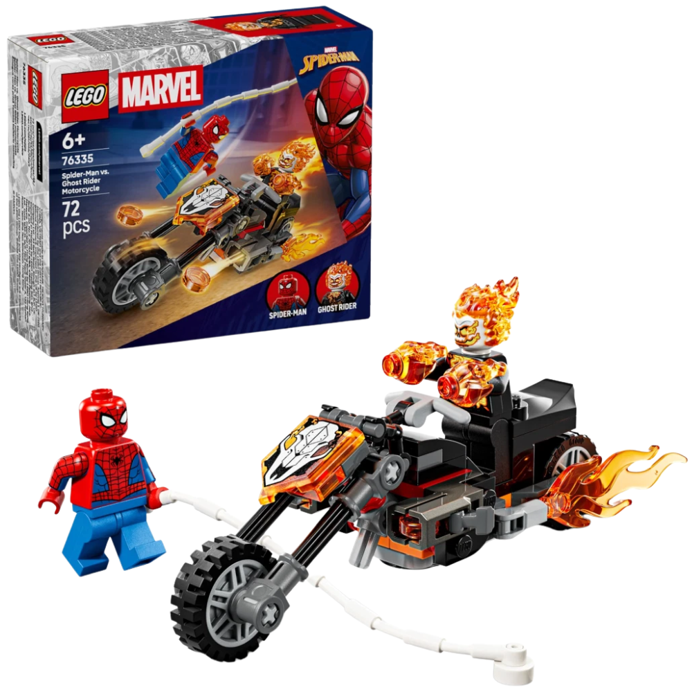LEGO Marvel 76335 Spider-Man vs Ghost Rider Motorcycle Building Set 6+