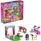 Mega Barbie Horse Jumping Building Set 68 Blocks with 1 Micro-Doll Creative Toy Set
