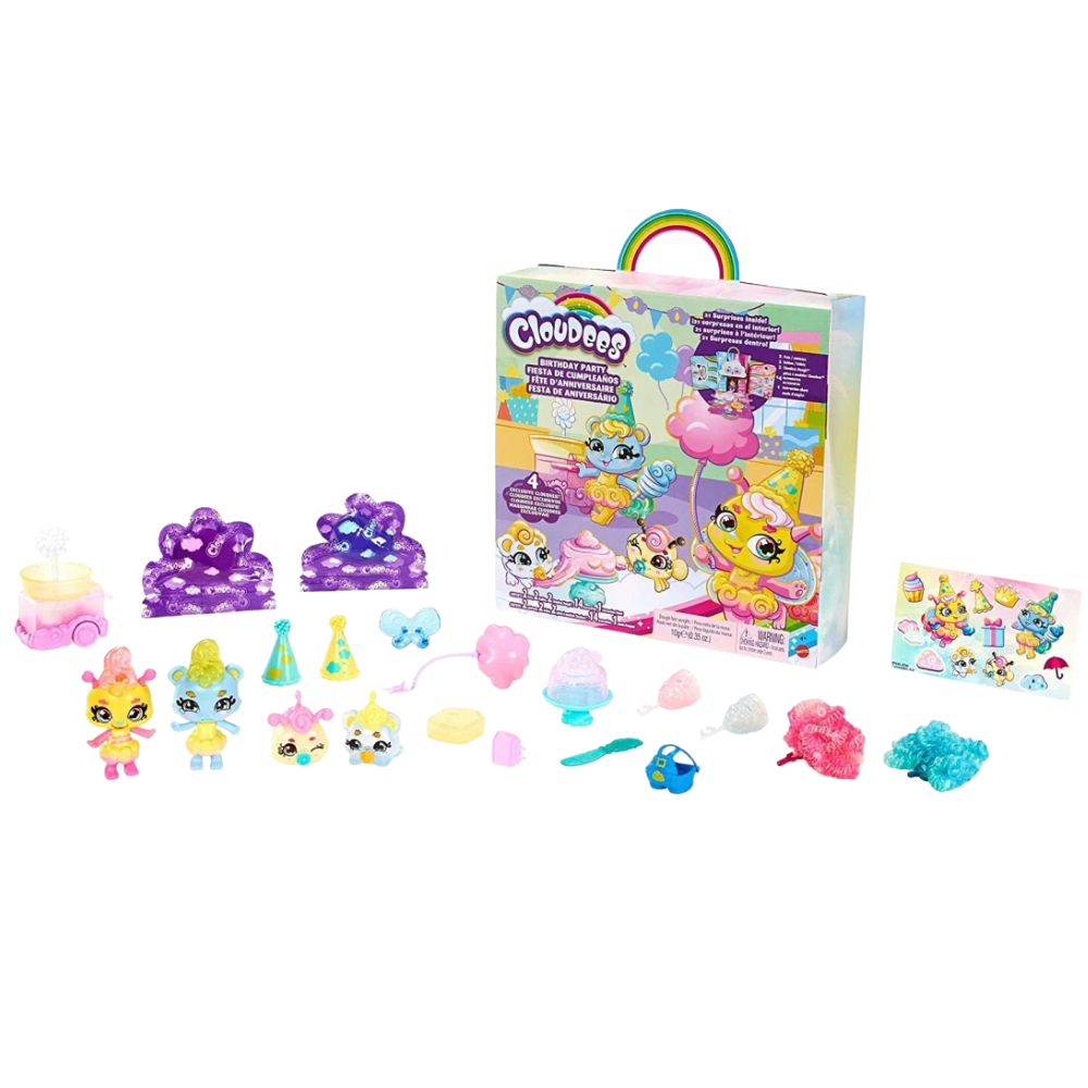 Cloudees Collectible Pets Birthday Ice Cream Party Set Kids Toy with Pets & Accessories