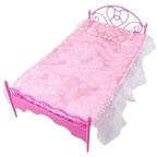 Fashion Princess Doll Sized Bed Furniture Pink or Purple