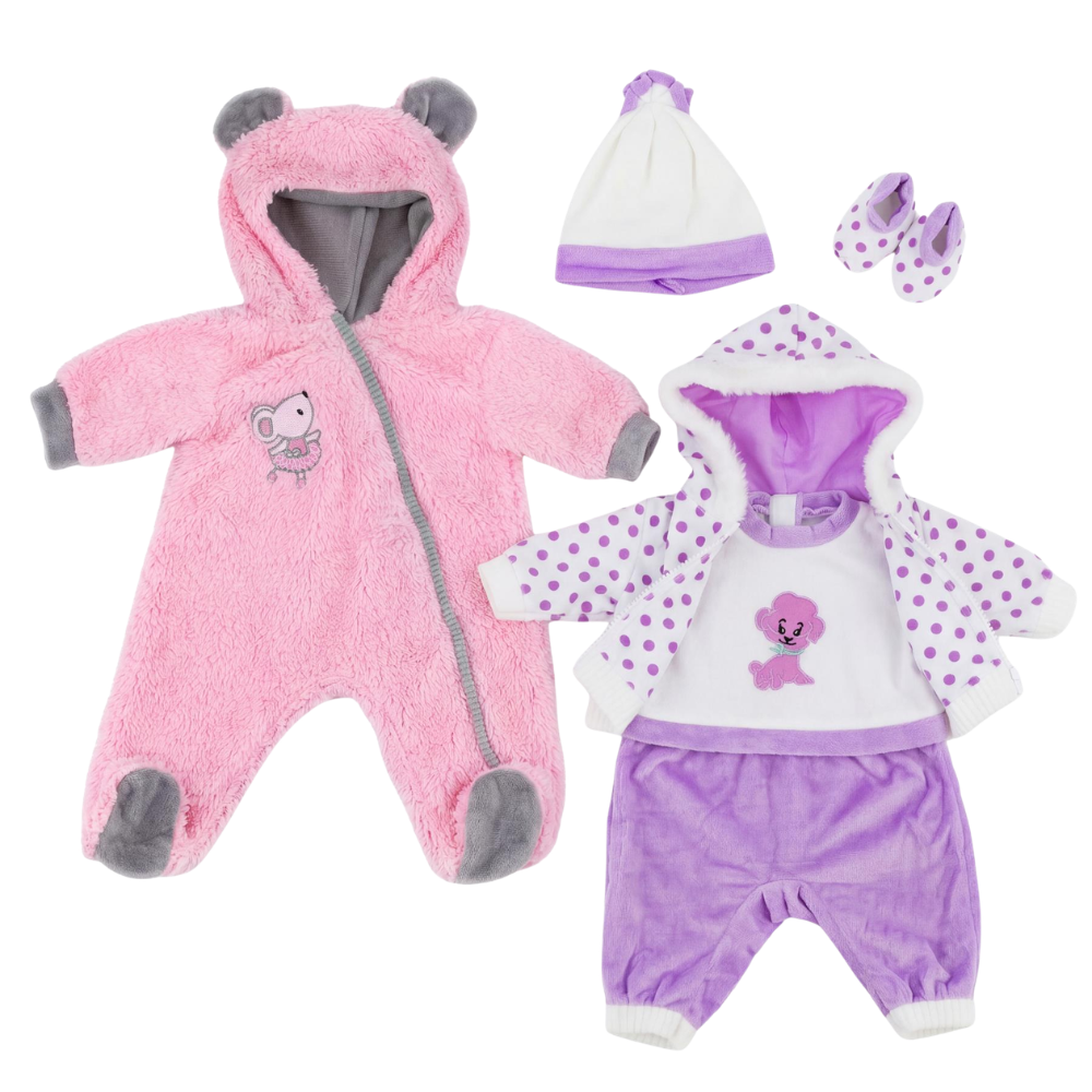 BiBi Doll 18" Soft Body Interactive Baby Doll or 2-Pack Doll Clothes Set Choose