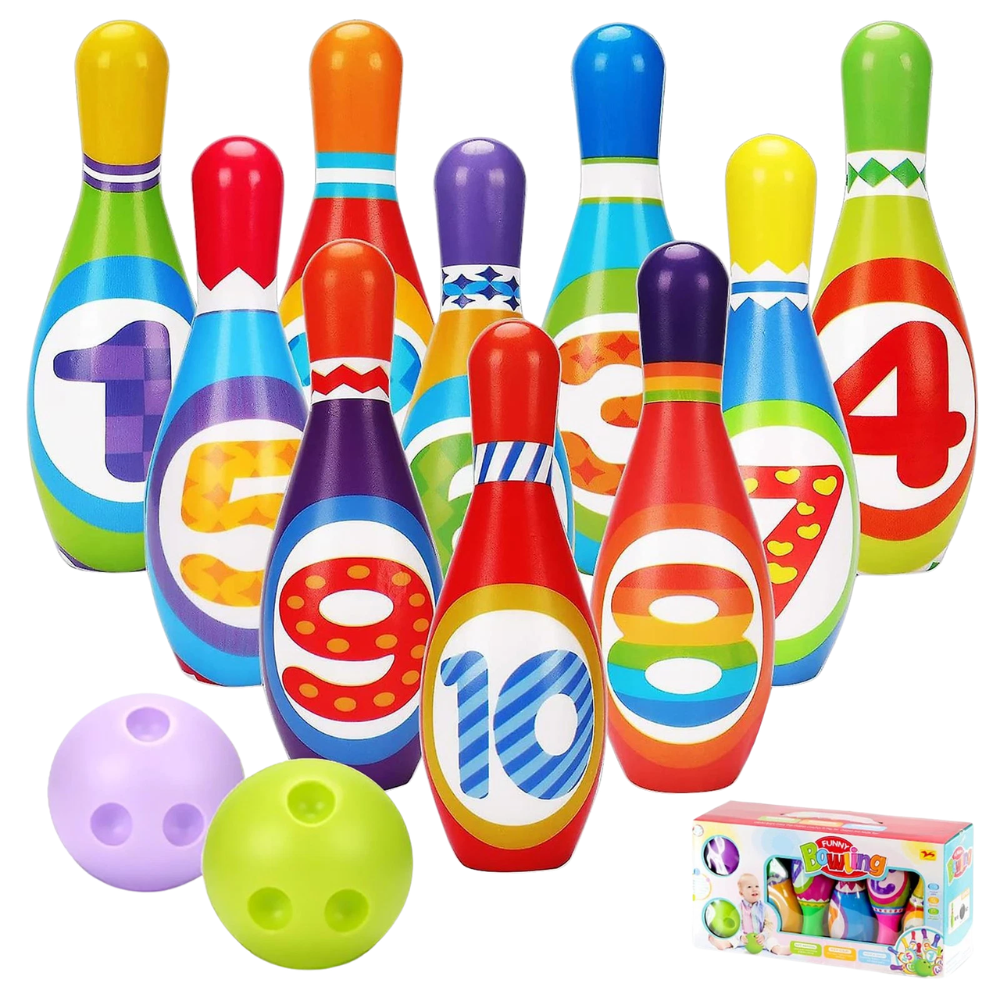 Dinosaur Bowling Set for Children Plastic Skittles Game Carnival Educational Indoor Toy Fun