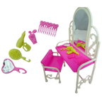 Fashion Doll Sized Dressing Table Chair & Accessories Furniture Set