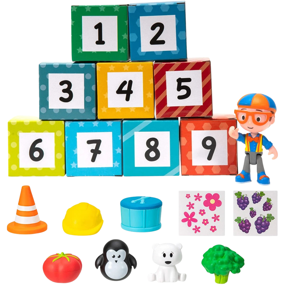Blippi Surprise Boxes Learning Colours Educational Toy with Exclusive Blippi Figure Kids