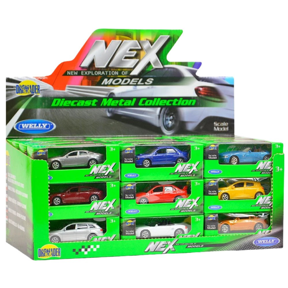 Welly Diecast Metal Cars 1:60–1:64 Scale Assorted World Model Vehicles Toy
