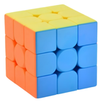 Qiyi Warrior W 3x3 Stickerless Speed Cube Puzzle Toy for Kids Smooth Twist Magic Cube