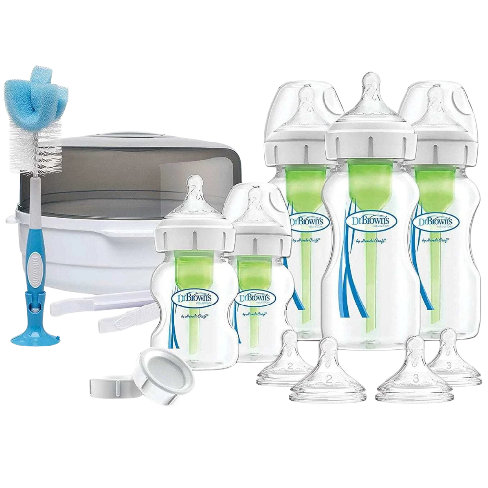 Dr. Brown's Options+ Newborn Baby Bottle Feeding Gift Set Infant Essentials 0m+ New Uk