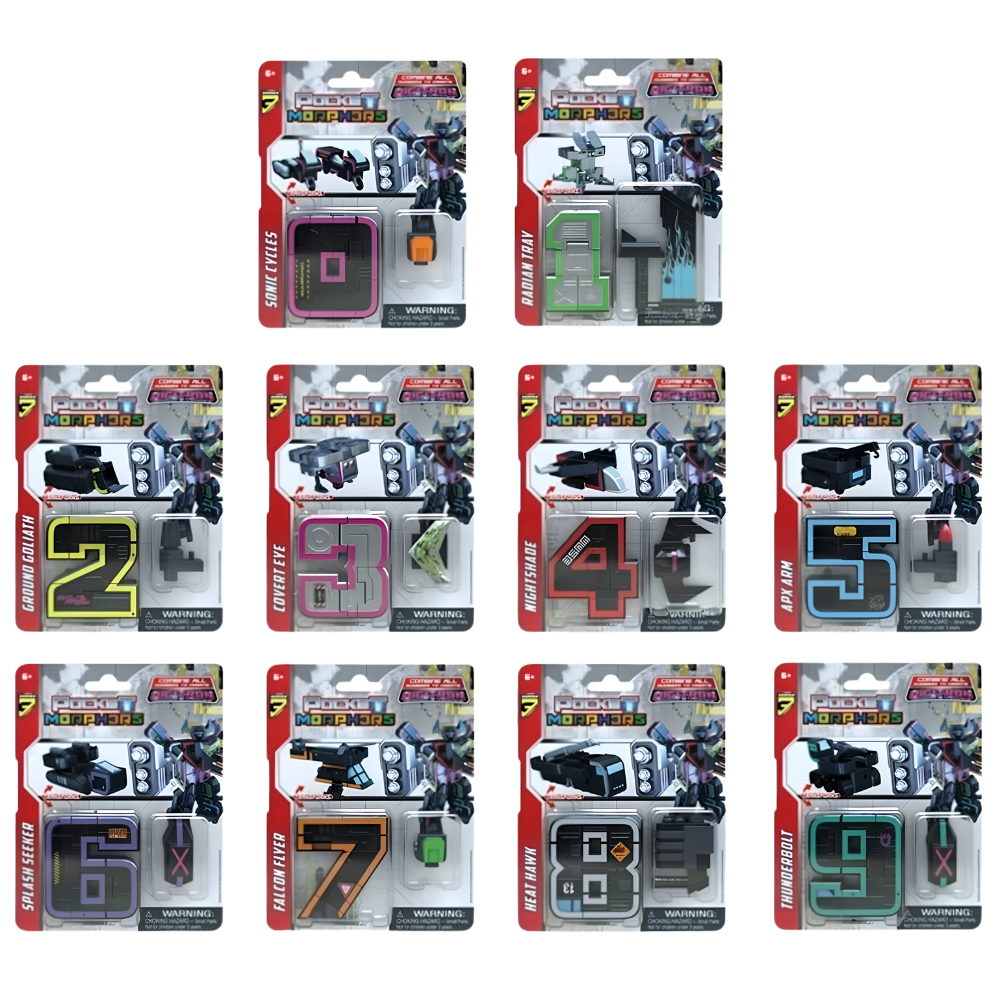 Pocket Morphers Series 3 Digitron Transforming Robot Figure Choose Number Collectible Toy