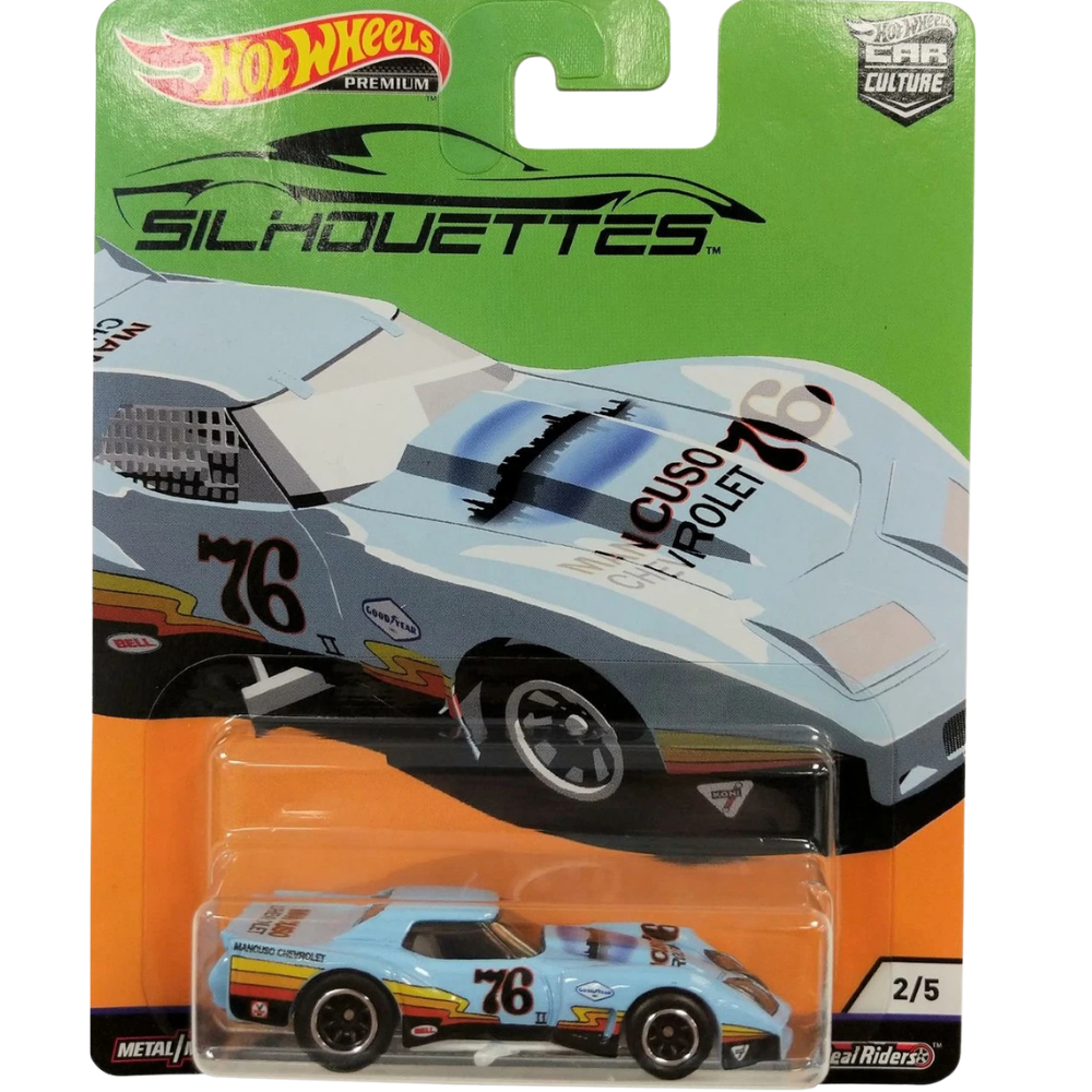 Hot Wheels Car Culture Super Silhouettes Premium 1976 Greenwood Corvette