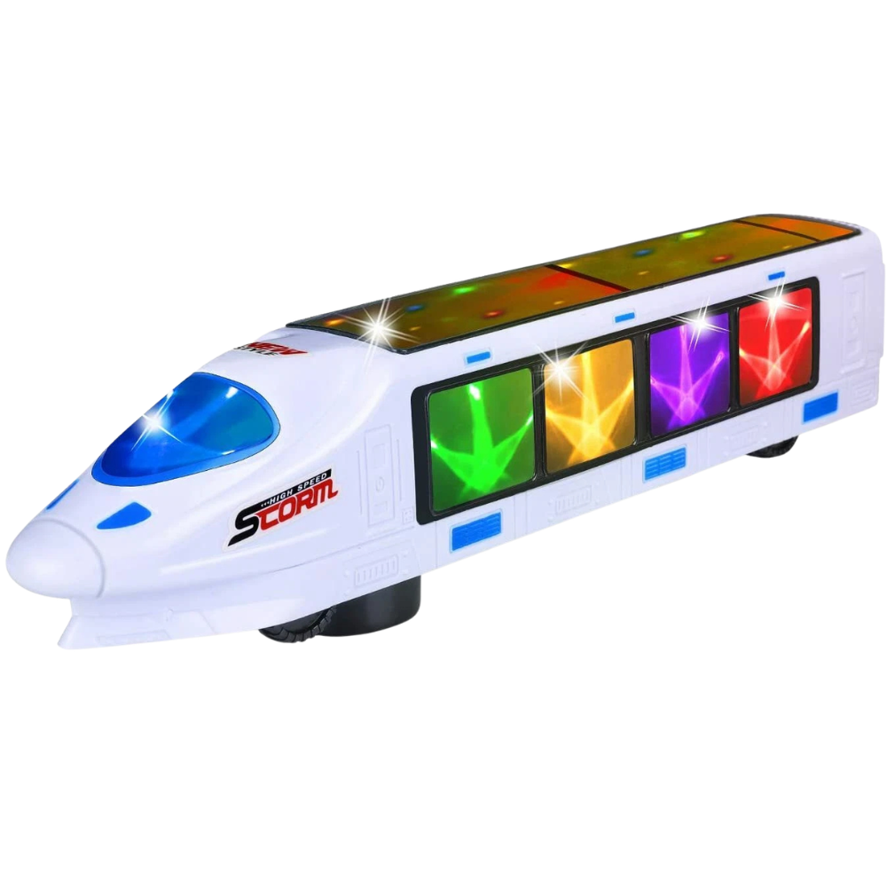 Kids Bullet Train and Carriages Electric Toy Led Flashing Lights Sound Effects Gift