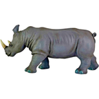 Soft Rubber Rhino Toy, Realistic Rhinoceros Animal Figure Gift for Kids and Home Display