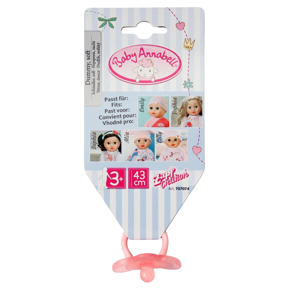 Baby Annabell Universal Dummy for 43cm Dolls Assorted Colours Doll Accessory