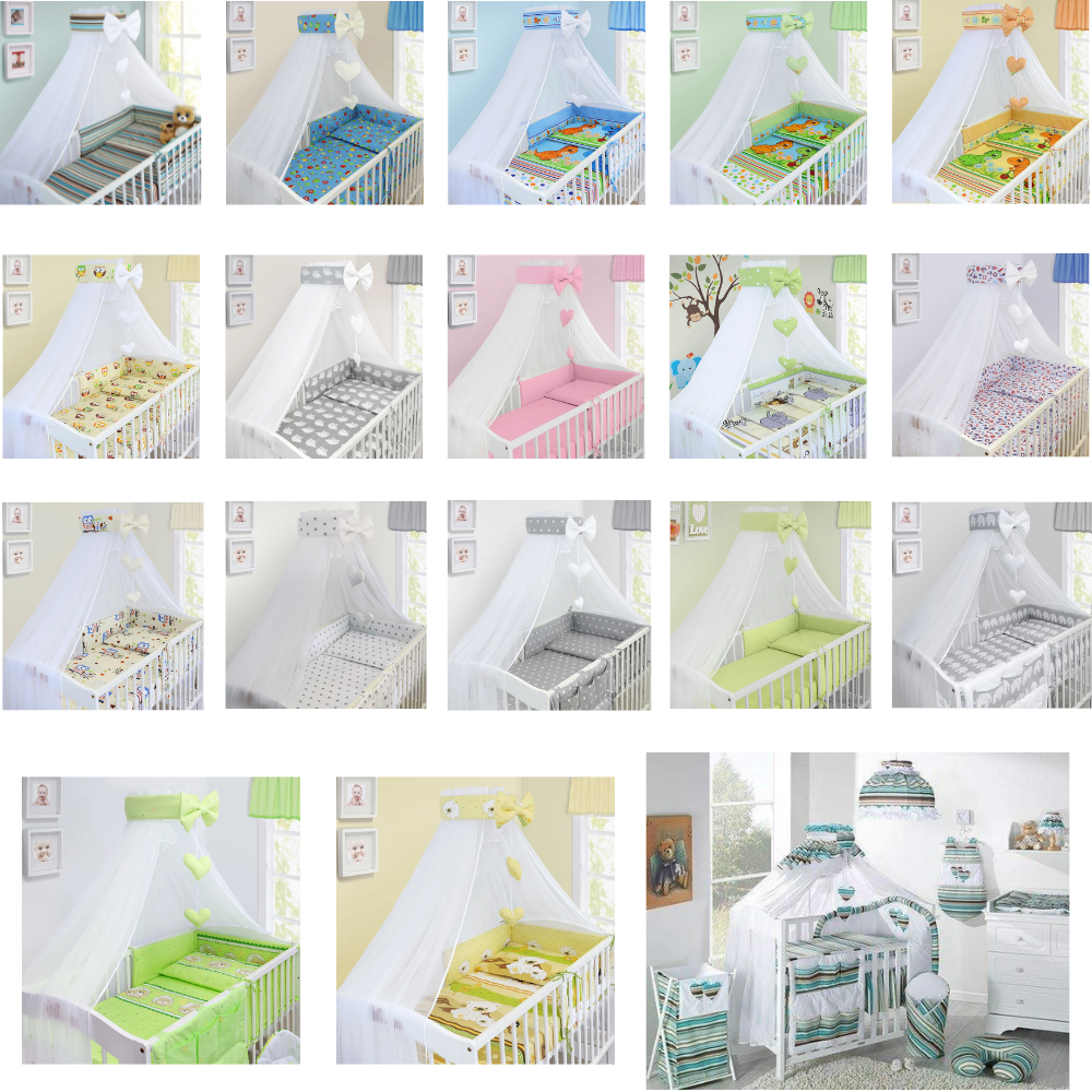 Baby Nursery Canopy Drape Mosquito Net with Holder Cot Crib Bed Canopy