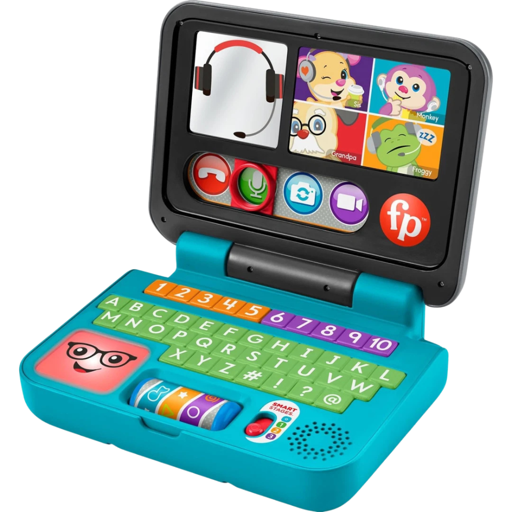 Fisher-Price Laugh & Learn Let's Connect Laptop Baby Learning Toy 55+ Songs Sounds 6-36 Months