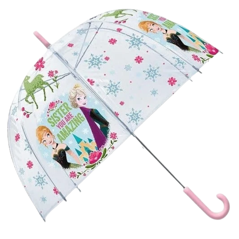 Kids Character Dome Umbrella 70cm Windproof Bubble Brolly