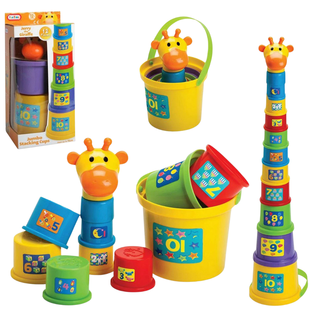 Baby Stacking Cups Giraffe Toy 75cm Nesting Shape Sorter for Toddlers 12M+