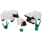 LEGO Sheep & Lamb with Grass Set of 3 Farm Field City Accessories