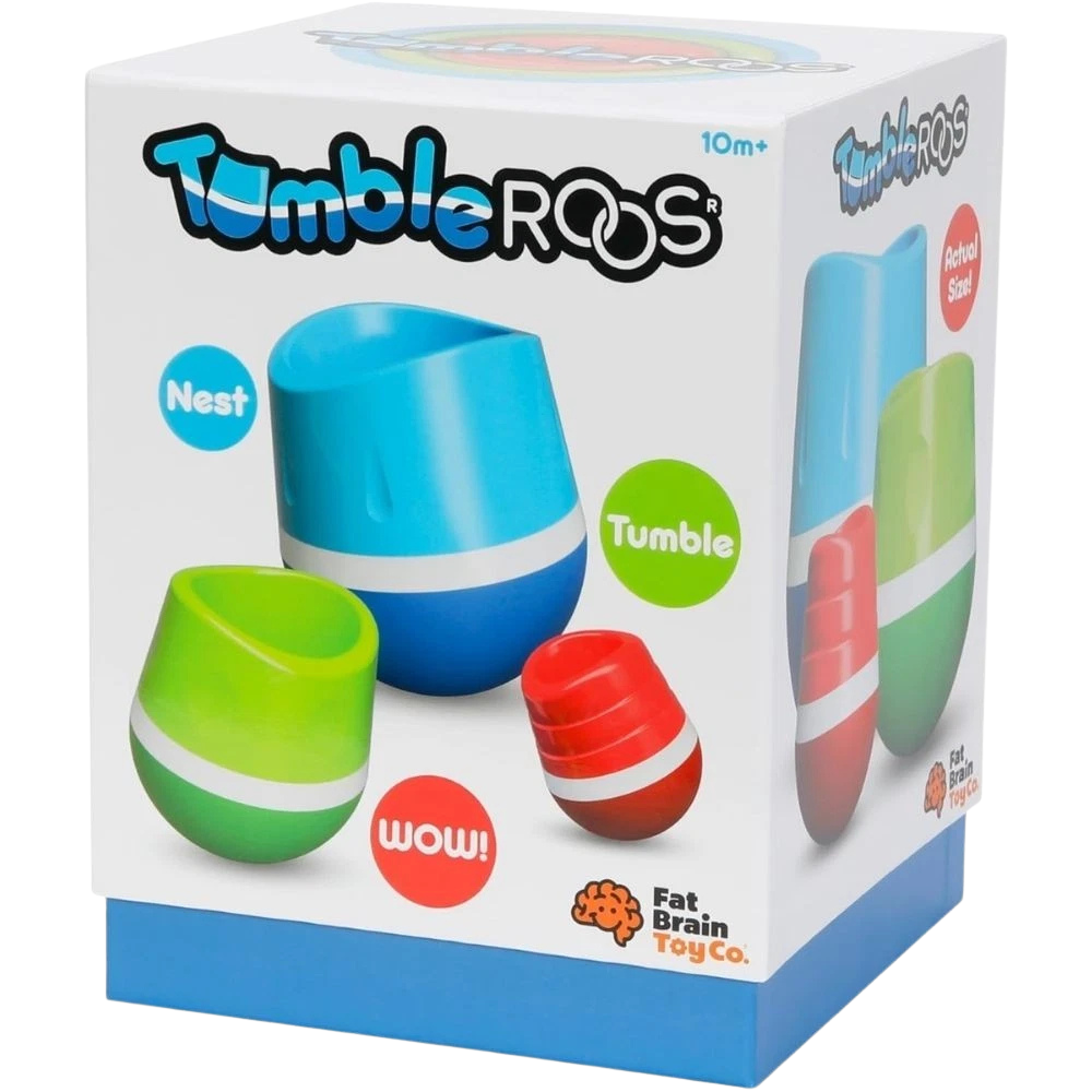 Fat Brain Toys Dimpl Tumbleroos Wiggly Wobbly Sensory Stacking Baby Toy Gift