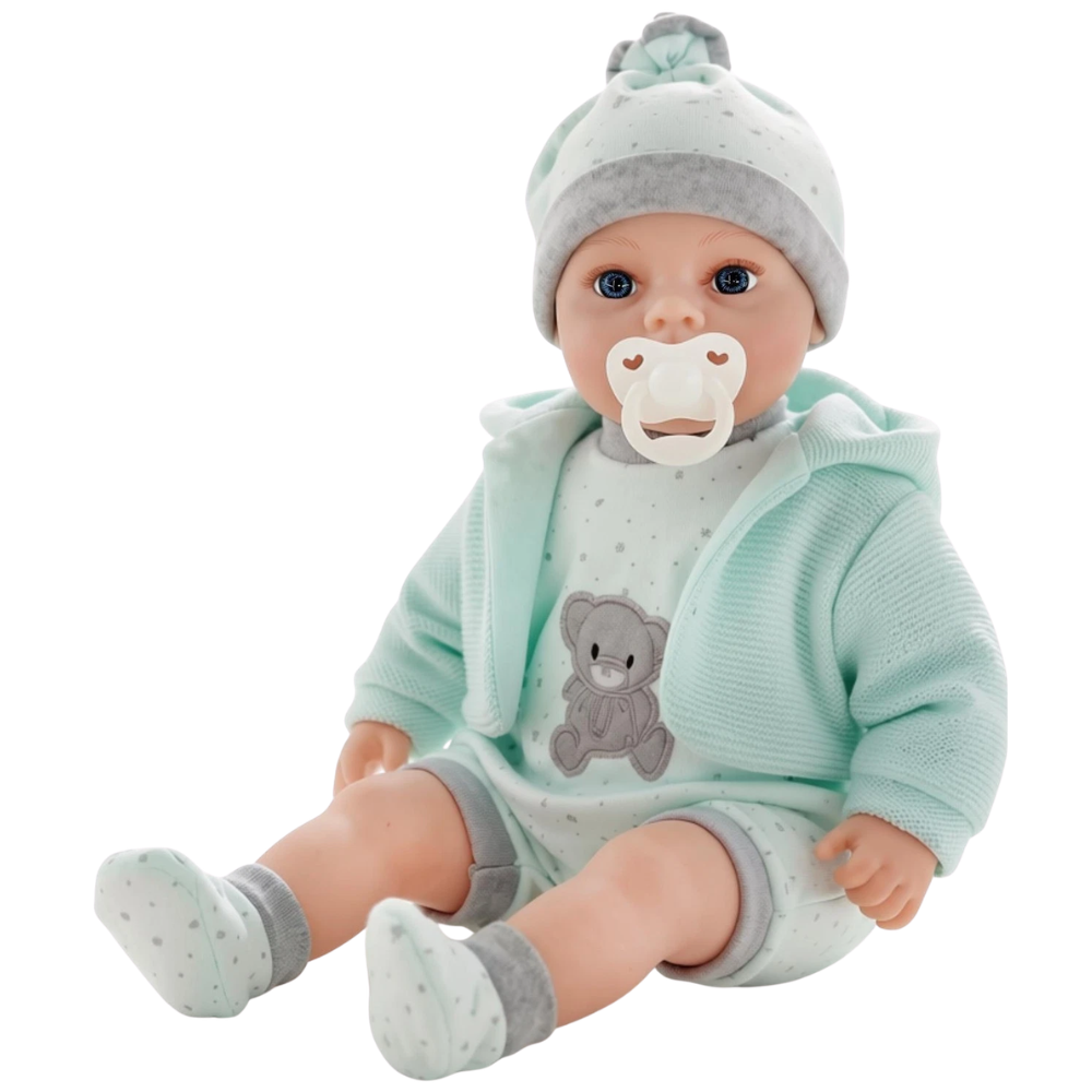 Bibi Doll Willow 18 Inch Baby Doll Girl Soft Body Toy Mint Green Outfit Sounds 3+ Gift Kids
