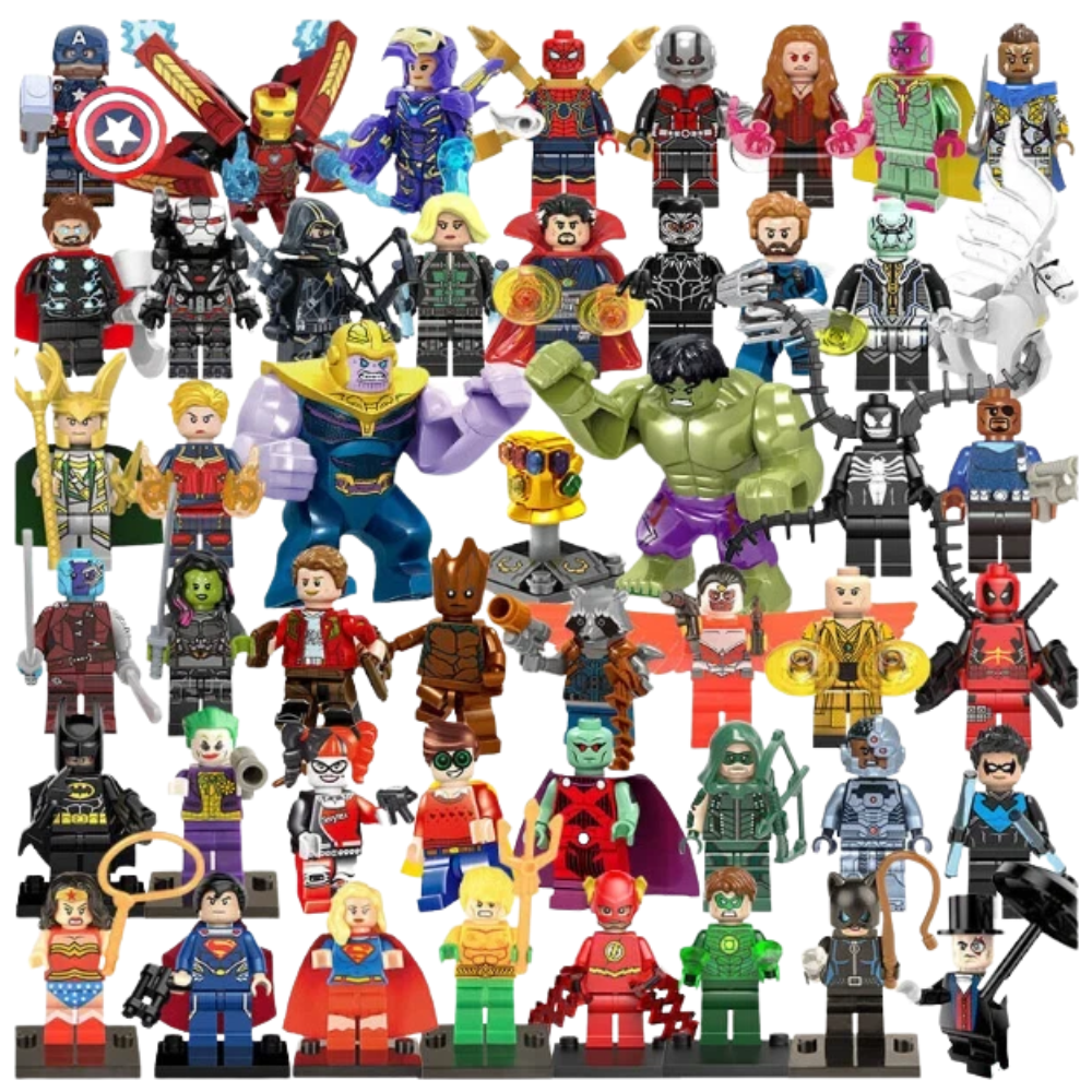 48PCS DC Marvel Superhero Minifigures Toys Set Kids Collectible Figures Gift UK