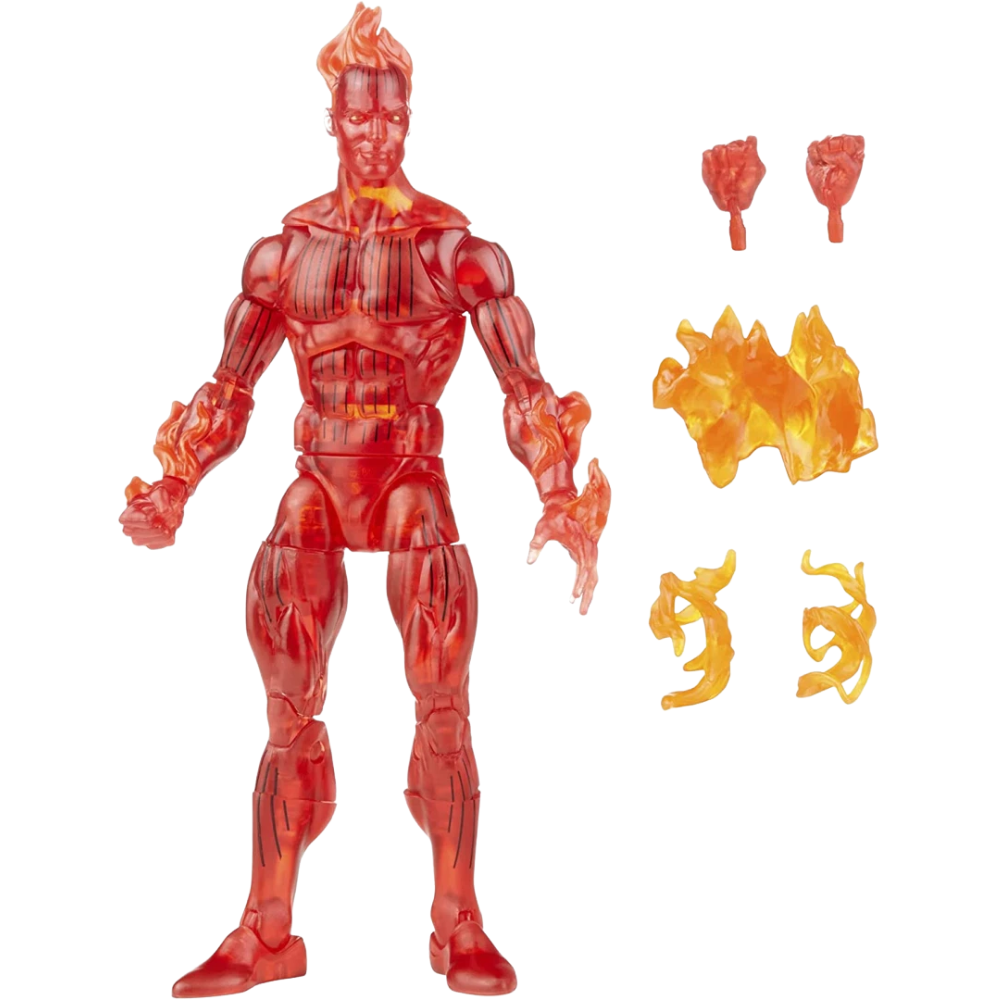 Marvel Fantastic Four Legends Series Human Torch 6-Inch Retro Action Figure Collectible