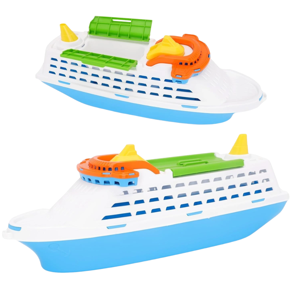 Toyland 41cm Colourful Cruise Ship Floating Water Toy With Moveable Doors & Wheels, Ages 3+