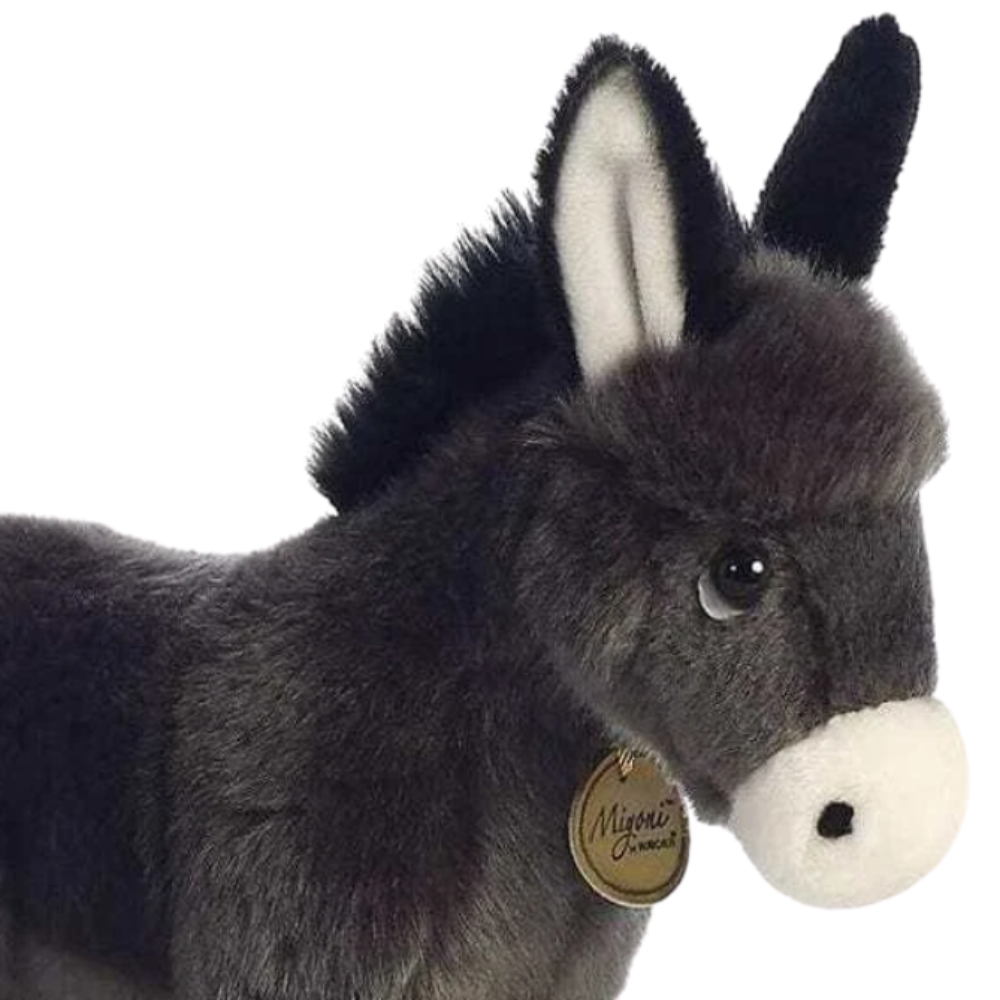 Aurora MiYoni Donkey Foal 28cm Soft Plush Stuffed Animal, Realistic Farm Animal Gift