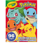 Crayola Pokémon Colouring Book with Stickers 96 Pages Activity Book for Ages 3+