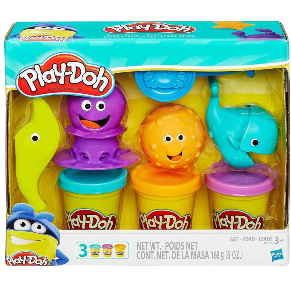 Play-Doh Ocean Tools Creative Playset Undersea Modeling Kit for Kids Ages 3+ Arts Crafts Fun