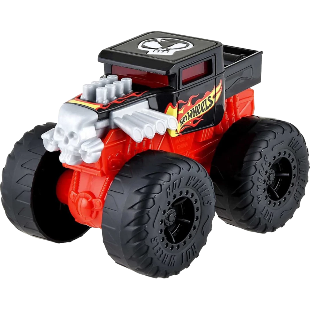 Hot Wheels Monster Trucks Roarin' Wreckers Bone Shaker 1:43 Scale Lights Sounds Toy