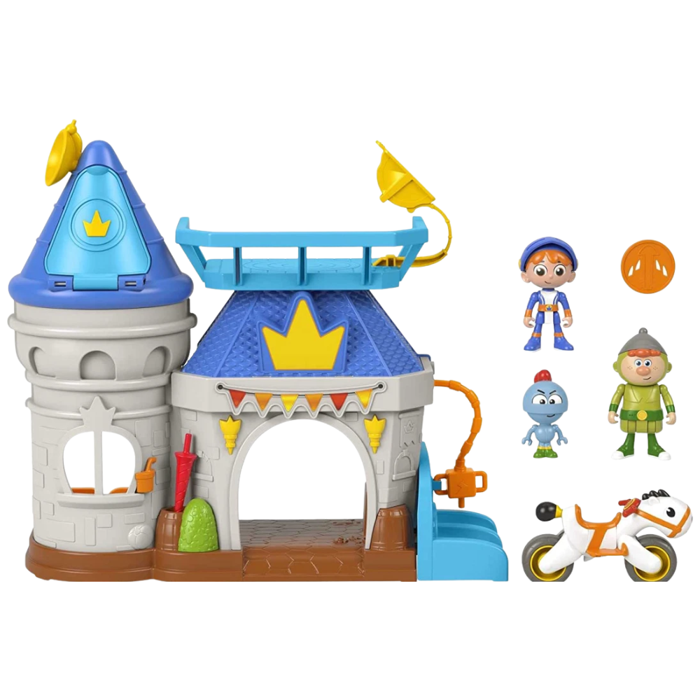 Fisher-Price Gus the Itsy Bitsy Knight Kingdom Castle Playset with Figures and Vehicle Toy