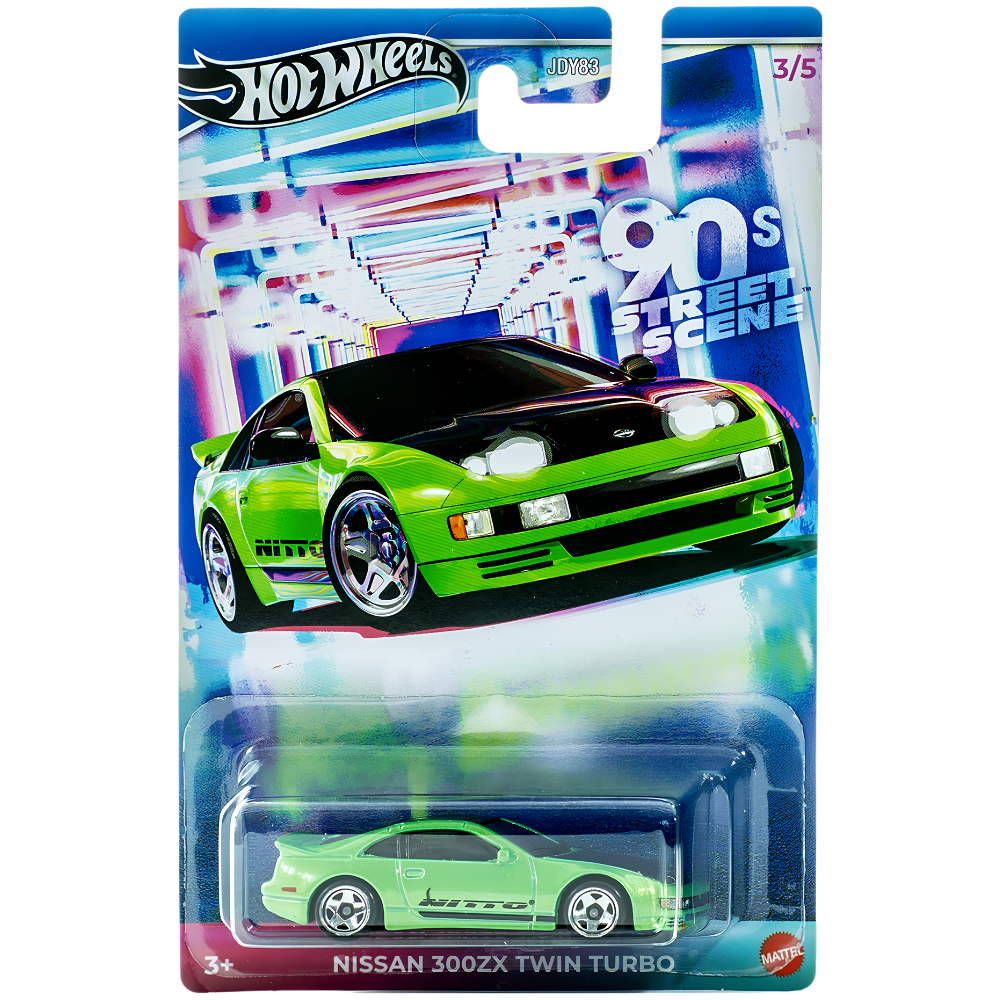Hot Wheels 2024 Automotive 90s Street Scene Nissan 300ZX Twin Turbo 1:64 Scale Die-Cast Toy Car Collectible