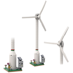 Lego Wind Turbine Custom Model 36cm Tall Windmill Kit Made with Genuine Lego Bricks