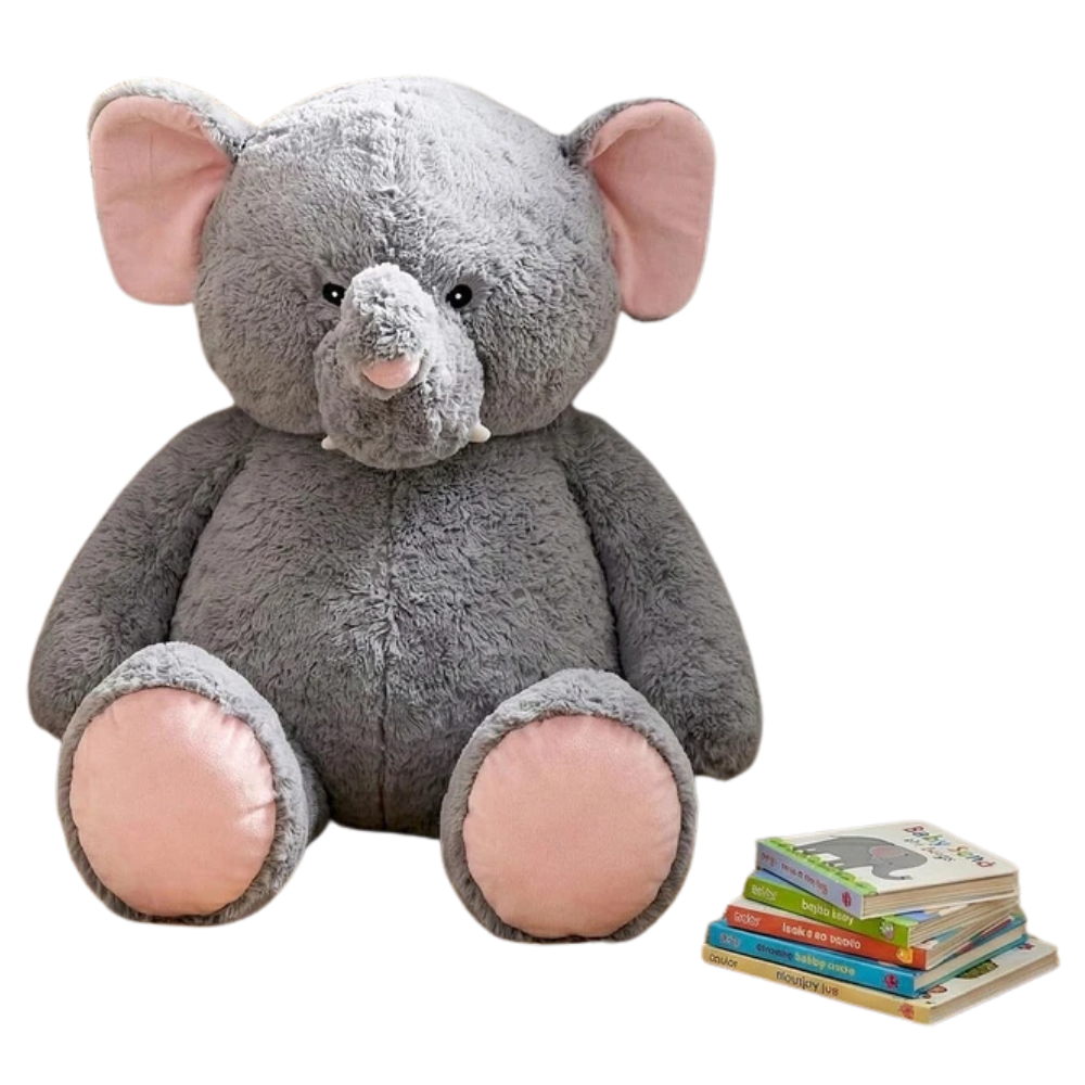 40 Inch Jumbo Elephant Plushie Giant Teddy Soft Stuffed Animal Toy for Boys and Girls